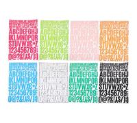RUNROTOO 8 Hojas Pegatinas Adhesivas de Letras y Números de Vinilo Resistentes al Agua, Fáciles de Usar, Tamaño 1-2 Pulgadas, Ideales para Manualidades y Sobres
