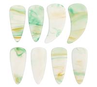 RUNROTOO 8 púas reutilizables para cítara china - Púas de guzheng con forma de doble - Cubreuñas para cítara china para profesores, alumnos, espectáculos, práctica grupal y actuaciones.