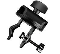 RUNROTOO Abrazadera para Micrófono de Metal Clip de Montaje de 15 Mm, Diseño Ergonómico y Placa Giratoria de 360 Grados para Prácticas y Discursos