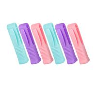 RUNROTOO Abridor de Ampollas Diseño de Ranura, Plástico Resistente, Pack de 6 Piezas en Colores Oscuro Violeta, Verde Azulado y Rosa, Mini Rompe Ampollas para Enfermeras, Accesorio