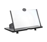 RUNROTOO Amplificador de Pantalla de Teléfono Móvil Lupa HD, Efecto Tridimensional, Material Abs, Soporte Negro para Leer Noticias y Juegos