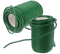 RUNROTOO Ataduras para Plantas de Jardín 2 Rollos TPR Hierro Verde | Arbustos y Vides, Fijación Flexible, Formato de Doble Bobina, Uso de Jardinería y Ordenación