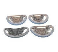 RUNROTOO Bandas de Lijado de Óxido de Aluminio Azul para Lijadora de Banda, 40 Piezas Granos 40/60/80/120, Cinturones Abrasivos para Pulir Acero Inoxidable, Metal y Madera, Accesorios