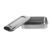 RUNROTOO Bandeja con Diseño Elegante con Tapa de Acero Inoxidable para Esterilización de Instrumentos de Uñas y Fácil de Limpiar para Procedimientos Clínicos