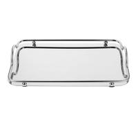 RUNROTOO Bandeja Rectangular y Fácil de Transportar Asas de Acero Inoxidable Diseño Elegante para Servir en Fiestas y Cafeterías