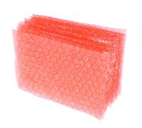 RUNROTOO Bolsa de Burbujas Roja Antiestática 10X15 CM, Plástico Reforzado, Paquete de 100 Sobres, para Embalaje y Transporte Seguro