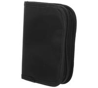 RUNROTOO Bolsa Rígida Negra para Almacenamiento de Glucómetros Diseño Compacto y Múltiples Compartimentos para Uso Diario y Oficina