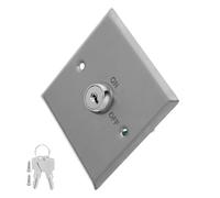 RUNROTOO Botón de Pánico Operado Llave en Acero Inoxidable para Control de Acceso y Apertura Rápida en Puertas Automáticas de Estacionamiento