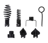 RUNROTOO Cabezal de Corte Función para Eliminar Obstrucciones 7 Piezas y Compatible Resorte, Accesorio Práctico para Limpieza para Máquina de Dragado de Tuberías Acero en Hogares y Salas