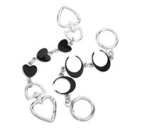 RUNROTOO Cadena Extensora para Bolso de Mujer Diseño Único de Corazón y Luna, 2 Piezas de Metal Ajustables, Accesorios Ideales para DIY y Ocasiones Festivas