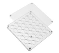 RUNROTOO Caja de Almacenamiento de Acrílico para Piedras y Objetos Pequeños 36 Compartimentos Portátiles y Diseño Ligero Adecuado para Colecciones y Tocadores