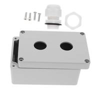 RUNROTOO Caja de Interruptores de Aluminio para Proyectos Eléctricos DIY y Entornos Industriales, Caja de Botón Pulsador Fiable y Diseño Moderno Blanco
