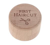 RUNROTOO Caja de Madera para Recuerdos de Bebés, Pequeña y Ligera, para Conservar el Primer Corte de Pelo y Pelo Fetal en Shower o Anuncio de Nacimiento
