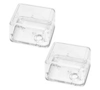 RUNROTOO Caja de Plástico Transparente para Música Mecanismo Enrollador, Organizador de Piezas para Montaje DIY, Protección y Almacenamiento de Componentes Pequeños, 2piezas