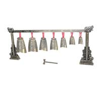RUNROTOO Campanas Antiguas Sola Capa de Metal, Instrumento de Percusión Manual de Bronce Vintage, Adorno Decorativo para Escritorio Martillo para Tocar, Adecuado para Música y Decoración