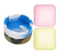 RUNROTOO Cenicero de Silicona Portátil Decorativo para Hogar y Fiesta, Resistente y No Fácil de Romper, Paquete de 4 Piezas Adecuado para Decoración y Uso Práctico