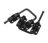 RUNROTOO Cerradura de Seguridad Negra para Puerta Corrediza de Patio con Pestillo Deslizante, Aleación de Zinc Resistente, 2 Piezas para Uso Interior y Protección Infantil