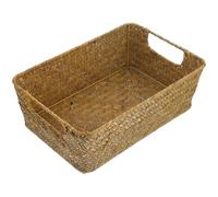 RUNROTOO Cesta de Almacenamiento Tejida a Mano de Paja Natural Color Amarillo Tamaño Especial Pequeño Organizador para Verduras y Artículos Varios Cesta Decorativa para Hogar y Oficina
