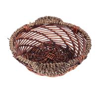 RUNROTOO Cesta de Almacenamiento Tejida Artesanalmente con Fibras para Pan y Snacks, Fácil de Limpiar, Estilo Sencillo y Ambiente Pastoral para Cocina y Comedor
