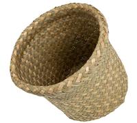 RUNROTOO Cesto de Basura Tejido Multifuncional Estilo Pastoral Tamaño L 21X18 CM Color Original Cesta para Guardar Papelera y Organizar Basura en Hogar Oficina y Baño