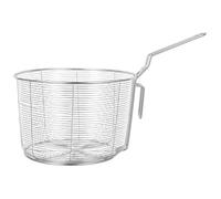 RUNROTOO Colador de Pasta de Acero Inoxidable Mango Resistente al Calor y Cesta de Malla Fácil de Almacenar para Filtrar Fideos Cocina