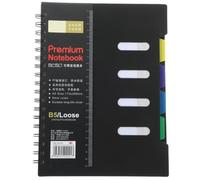 RUNROTOO Cuaderno de Espiral 16k 105 Hojas Multicolores para Clasificación Tapa Plástica Resistente Cuaderno Divisiones para Universidad Oficina y Escuela Color Aleatorio Varios estilos