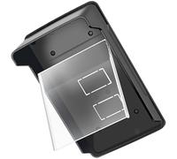 RUNROTOO Cubierta Pequeña Protectora de y Timbre Máquina Control para de Acceso Resistente en al Sol Frío, de Plástico Negro del para Uso Exteriores Hogar