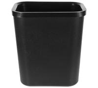 RUNROTOO Cubo de Basura de Plástico Negro 15l, Diseño Ahorra Espacio para Oficina y Cocina, Bote Abierto para Debajo del Fregadero, Fácil de Limpiar y Apto para Espacios Estrechos