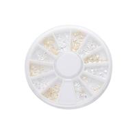 RUNROTOO de Remaches Metálicos Dorados 12 Compartimentos, Accesorios Elegantes 1 Pieza para Adorno de Uñas para Manicura DIY en Casa y Salón para Niñas y Mujeres