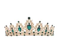 RUNROTOO Diadema de con diamantes de imitación, tiara brillante de princesa para quinceañera, tocado de con diamantes de imitación para bodas, cumpleaños, bailes de graduación, graduaciones, color