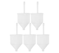 RUNROTOO Embudo de Vertido para Pintura 5 Piezas, Copa de Viscosidad de Pintura Plástico Resistente, Herramienta de Medición Precisa para Viscosímetro, Uso Industrial y Laboratorio