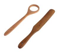RUNROTOO Espátula de Madera para Masa Madre, Batidor Danés Ergonómico Antiadherente, Utensilio Multifuncional para Amasar Pan en Cocina Reutilizable