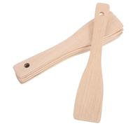 RUNROTOO Espátulas de Madera de Haya Pequeñas 6 Piezas 21,2x4,6 Cm para Cocina, Pizza y Repostería, Utensilios Lisos Multifuncionales para Voltear y Raspar Crema en Preparación Culinaria