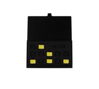 RUNROTOO Estuche Mini de Aleación para Tarjetas Nano Sim y Micro Sim, 2 Piezas Ranuras para Almacenamiento Seguro, Compacto para Viajes y Actividades al Aire Libre