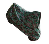 RUNROTOO Funda para Motocicleta y Bicicleta XL Protección UV y Antipolvo Diseño Camuflaje Verde Cubierta Resistente al Viento para Uso Exterior y Antirrobo