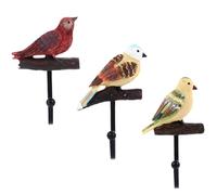 RUNROTOO Ganchos de Pared en Forma de Pájaro 3 Piezas, Colgador de Pared Decorativo Multicolor, Percha Resistente para Llaves, Toallas y Ropa, Organizador Funcional para Hogar y Puerta