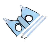 RUNROTOO Hamaca para Cortar Uñas Tamaño M Color Azul Claro para Mascotas de Aseo Arnés Colgante Transpirable de 11 a 20kg, Soporte Seguro y Baño para Gatos y Perros en Espacios Pequeños