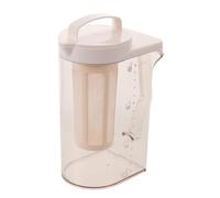 RUNROTOO Jarra para café frío con infusor, dispensador de agua de plástico de 1,6 L/54 oz con tapa dosificadora para té helado, bebidas de frutas, agua con limón y zumos.