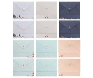 RUNROTOO Juego de 54 Sobres y Papel para Escribir Estilo Elegante y Chic, Papel para Decorable Varios estilos Adecuado para Thank You Cards y Reply Letter Varios estilos