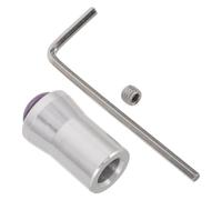 RUNROTOO Juego de Pie de 12 Mm en Aleación de Aluminio y Cristal de Diapasón de Amatista Accesorio Curativo para Bienestar y Relajación para Meditación y Yoga