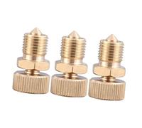 RUNROTOO Kit de 3 Piezas de Tornillo de Purga de Aire para Bomba de Alta Presión 30 Mpa, Válvula de Seguridad de Compresor en Cobre Dorado, Resistente y Duradero