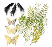 RUNROTOO Kit de Papel y Plume para Cianotipo Plantillas de Impresión, Material Plástico y Fomentar la Imaginación para Manualidades Creativas