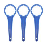 RUNROTOO Llave para Tapa de Cubo de Plástico 3 Piezas Azul 20-30L Herramienta para Abrir Tambores Uso Agrícola E Industrial Ergonómica