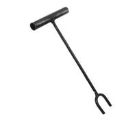 RUNROTOO Llave para Válvula Mango Largo 60 Cm de Acero de 8 Mm, Horquilla en U Gancho de 3 Cm, Herramienta para Cierre de Agua y Gas, Uso en Plomería y Emergencia