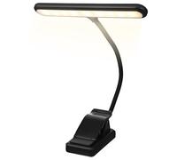 RUNROTOO Luz LED Clip Recargable Xy-2069, 27 Led, 6 Niveles | Pantalla de Energía Integrada, Cuello Flexible, Diseño Portátil sin Enchufe, para Mesa y Cabecero