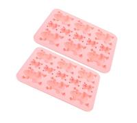 RUNROTOO Molde de Rana de Silicona Rosa 2 Piezas, Antiadherente y Fácil Desmolde para Chocolate y Repostería Adecuado para Pastelería y Elaboración de Galletas