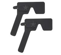 RUNROTOO Oclusores Oculares Bloqueo de Luz 2piezas de Plástico para Examen Visual Negro y Diseño Fácil de Usar para Optometristas y Pruebas de Precisión
