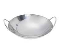 RUNROTOO Olla Caliente de Cocina de Acero Inoxidable 8 Pulgadas B Tipo Sartén Anti-Desbordamiento para Hot Pot y Cocinar en Casa Utensilio Metálico Resistente al Calor con Doble Asa para