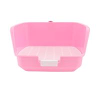 RUNROTOO Orinal de Plástico para Conejos y Cobayas, Cuenco Anti-Salpicaduras Rejilla, Accesorio Compacto para Jaula de Mascotas, Baño Portátil para Conejillos y Animales Estilo Aleatorio