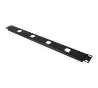 RUNROTOO Panel de Montaje en Rack 1U Bisagra y 4 Puertos Xlr, Panel Trasero Ciego para Protección y Gestión de Cables Eléctricos en Entornos de Estudio y Centros de Datos